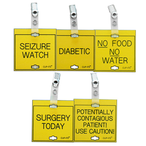 Variety Pack - Caution, Diagnostic Conditions Requiring Special Attention Clip-Its™ (Pack of 7)