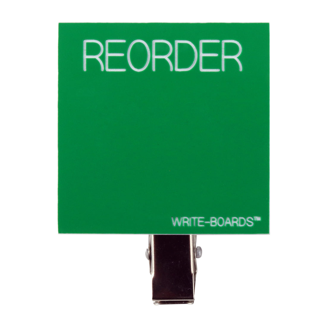 Write-Boards™ 2" x 2" - Reorder Point with Swivel Clip