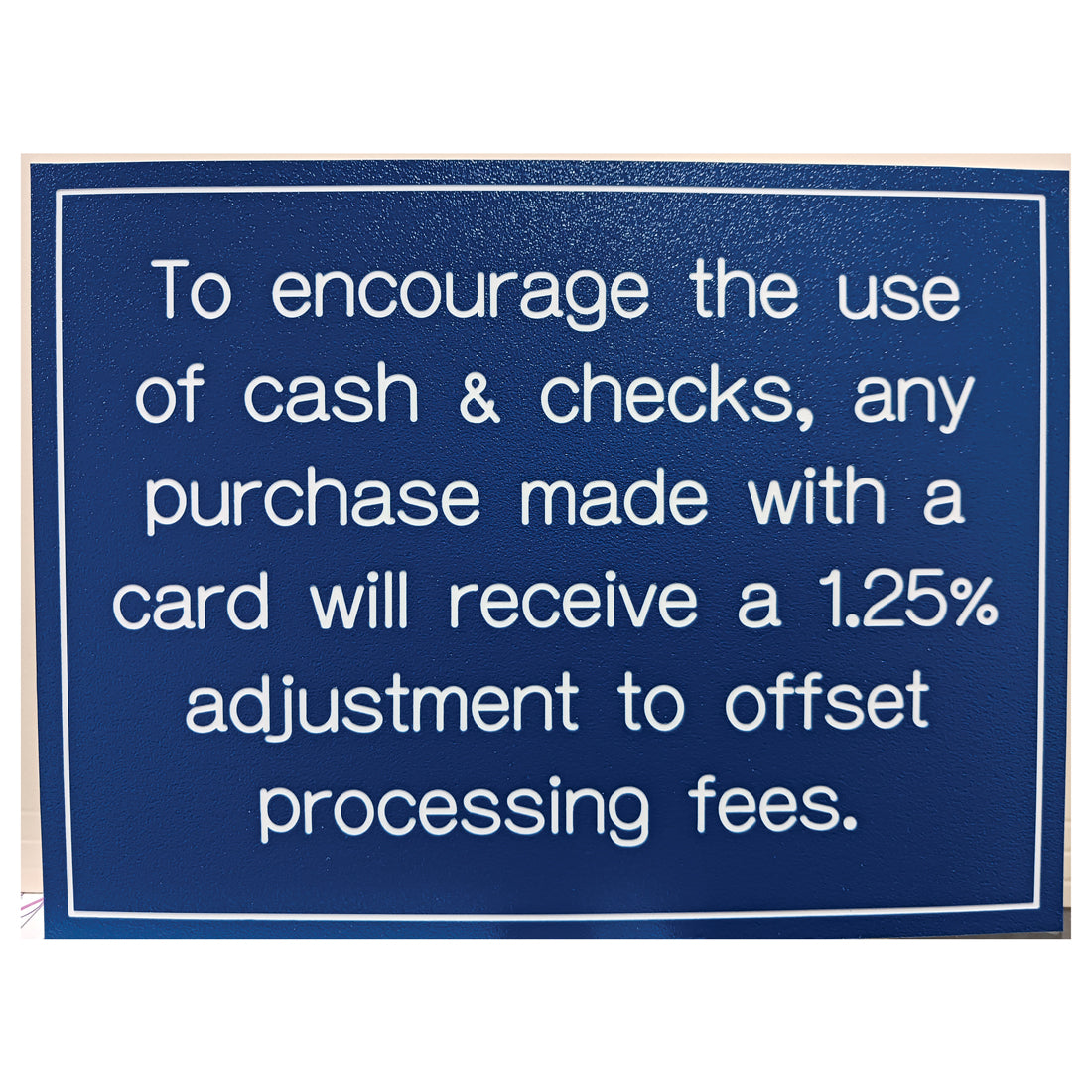 To encourage the use of cash & checks...