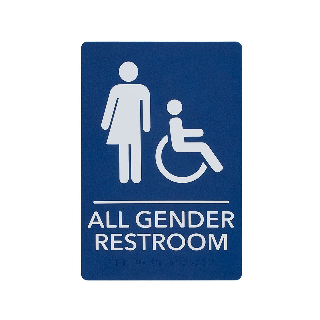 Restroom, All Gender, Handicap - Braille Sign