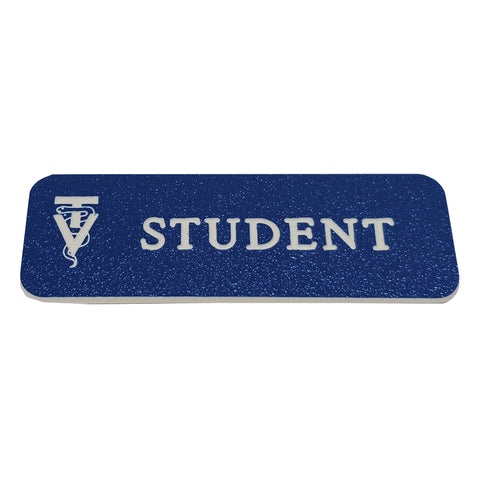 Vet Tech Student Name Badge - Sapphire Blue / White