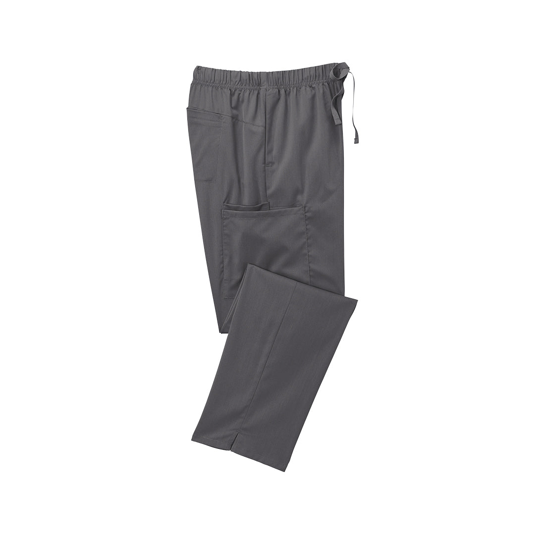 Gray scrub pants on a white background